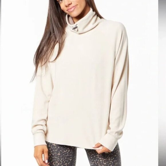 VARLEY Adkisson Long Sleeve Top Sweatshirt Sandshell turtleneck SO soft - Picture 1 of 7